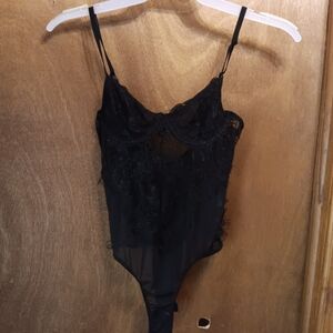 Elegant Black Lace Bodysuit